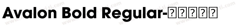 Avalon Bold Regular字体转换